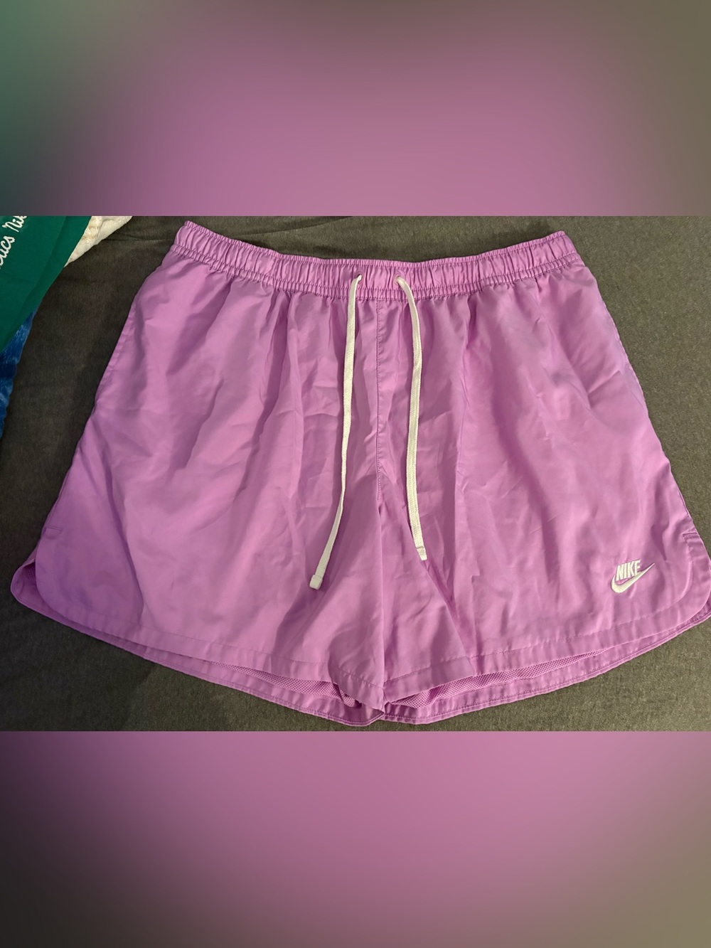 Nike Men's Lavender Athletic Drawstring Shorts